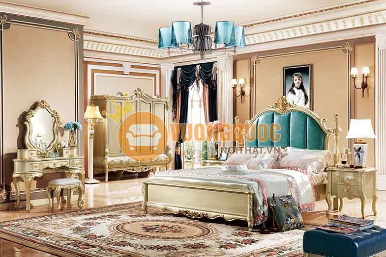 Giường ngủ tân cổ điển kiểu dáng quý tộc LF015G-1